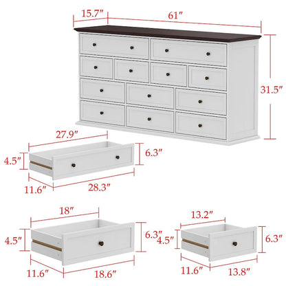Contemporary Multi-Drawer Dresser for Stylish Storage Chest Console