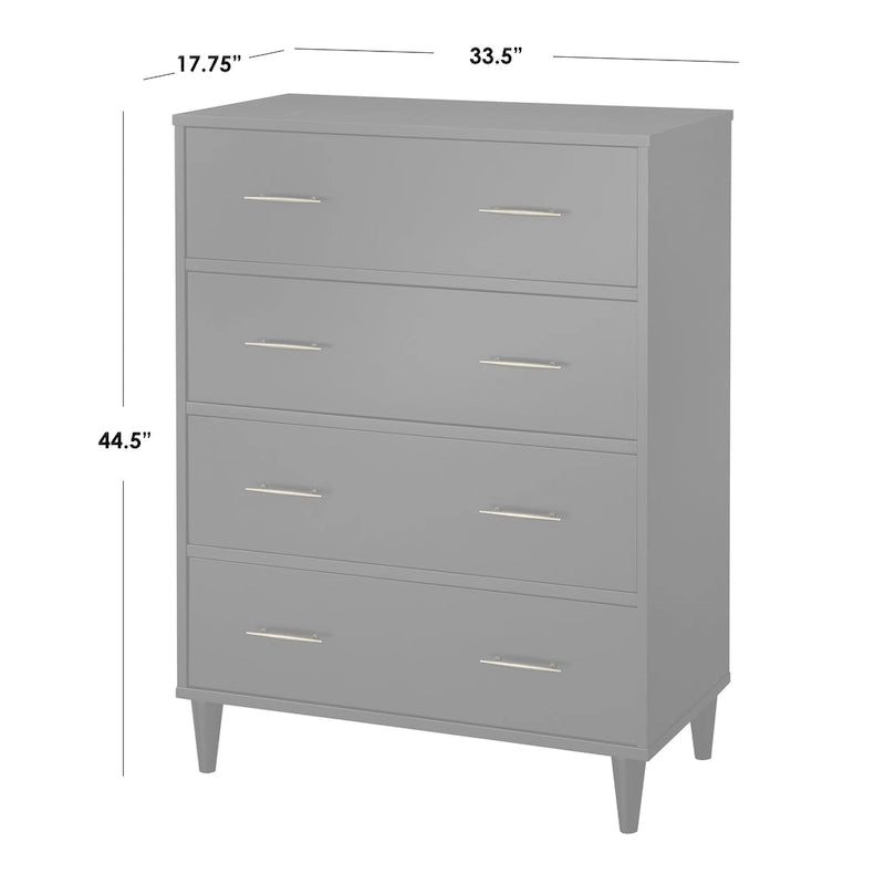 Lifestorey Ana 4-Drawer Mid-Century Modern Chest