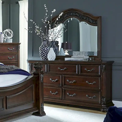 Messina Estates Cognac Dresser & Mirror