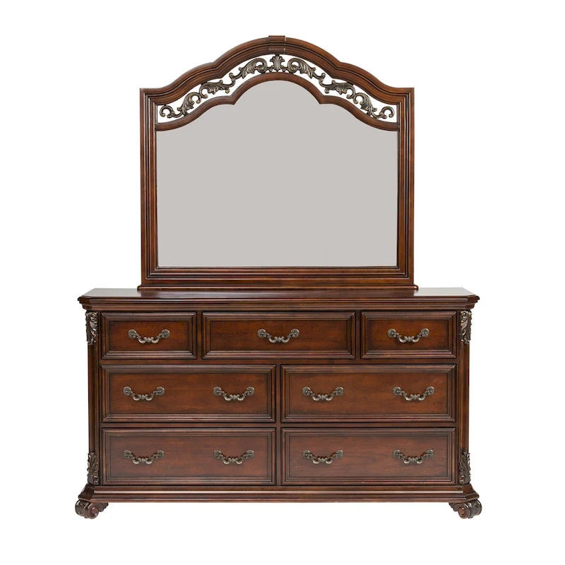 Messina Estates Cognac Dresser & Mirror
