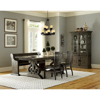 The Gray Barn Kornfeld Aged Wood Rectangular Dining Table