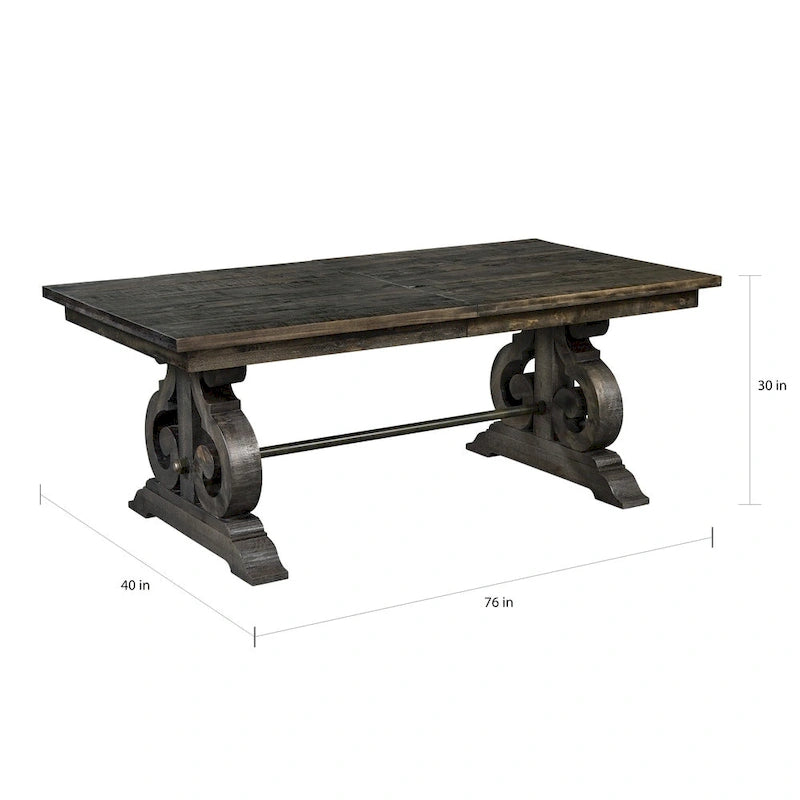 The Gray Barn Kornfeld Aged Wood Rectangular Dining Table