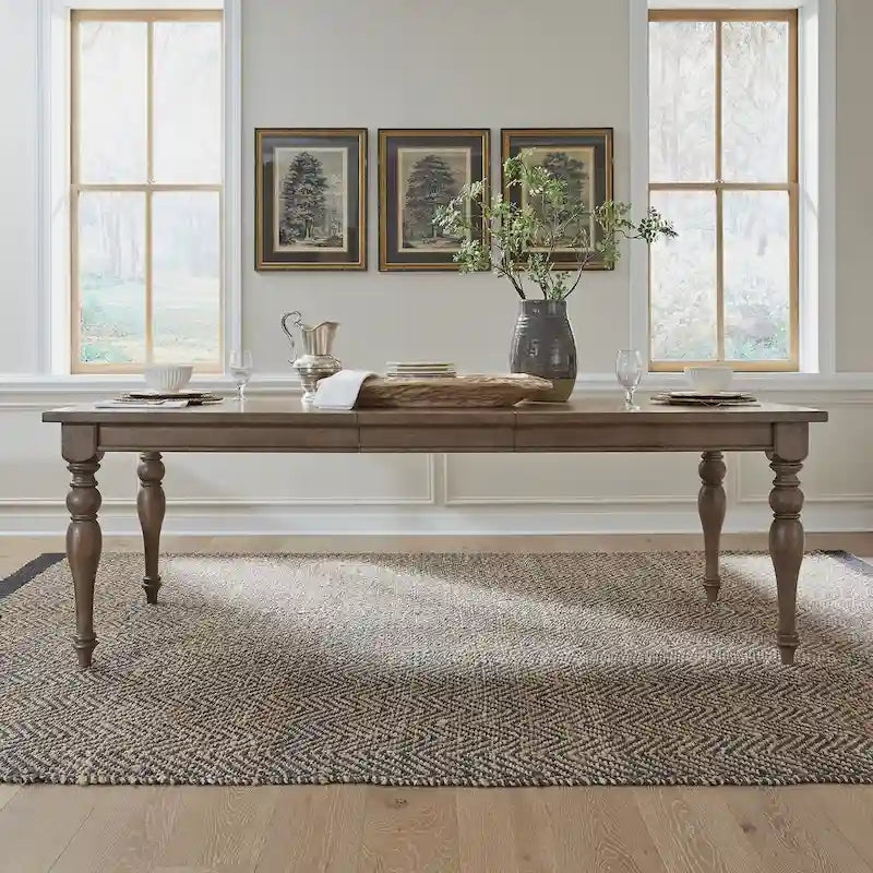 Dusty Taupe Rectangular Leg Table