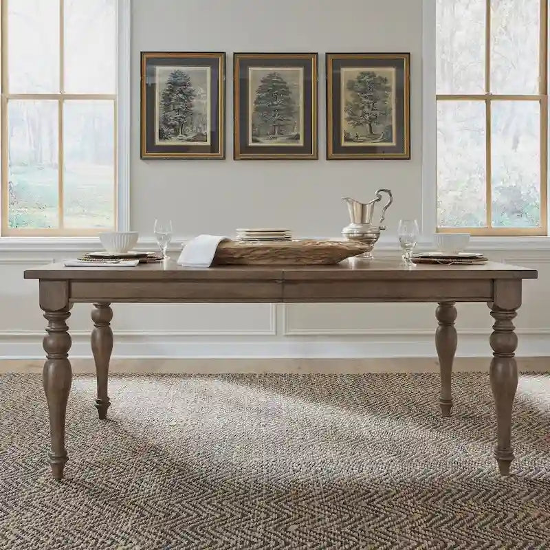 Dusty Taupe Rectangular Leg Table