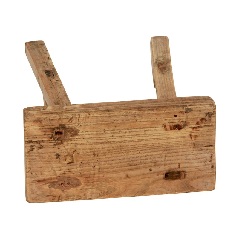 Artissance 11 in. W Rectangular Natural Wood Vintage Mini Stool - 11 W x 5 L x 9 H