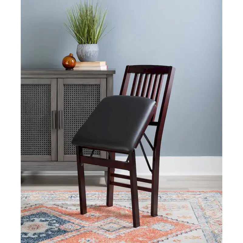 Porch & Den Lowell Espresso Folding Chair (Set of 2)