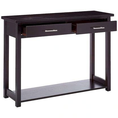 Entryway Console Sofa Occasional Table with Drawers, Espresso