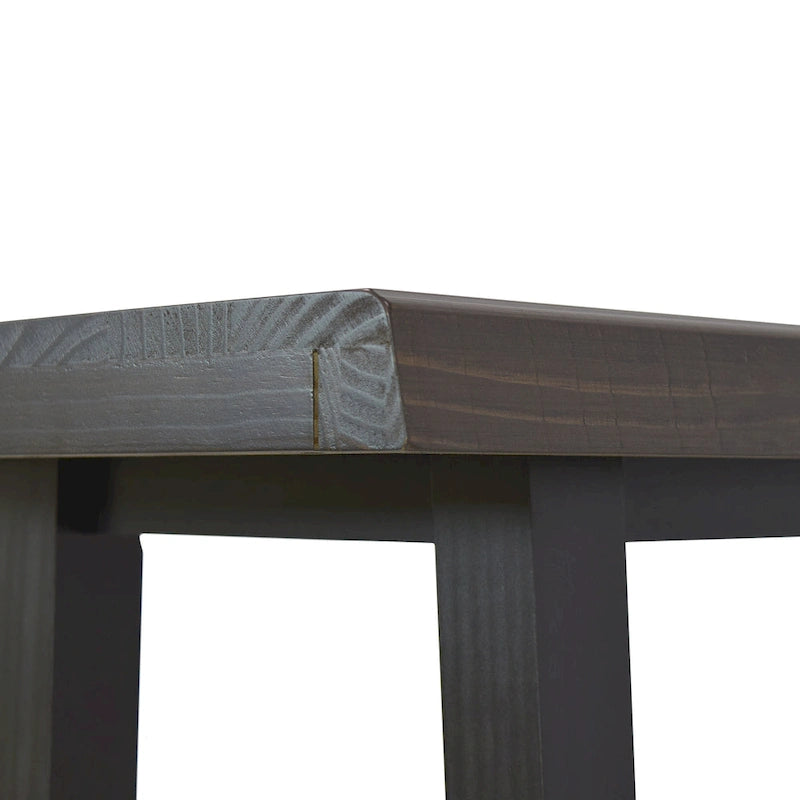 Joliet Live Edge Distressed Cherry and Ebony Console Bar Table
