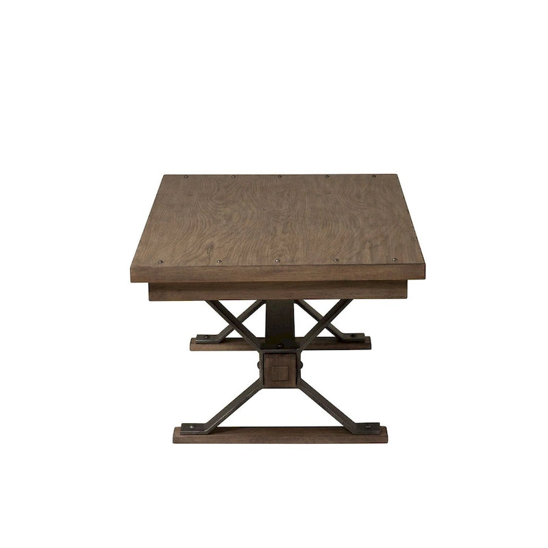 Sonoma Road Weathered Wood and Metal 3 Piece Cocktail Table Set