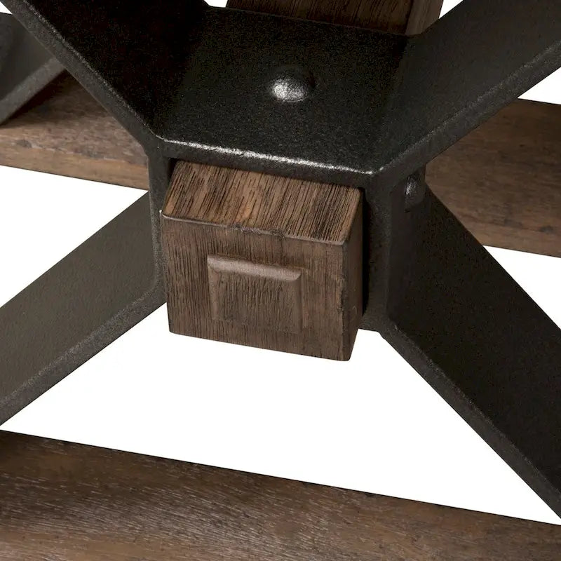 Sonoma Road Weathered Wood and Metal 3 Piece Cocktail Table Set