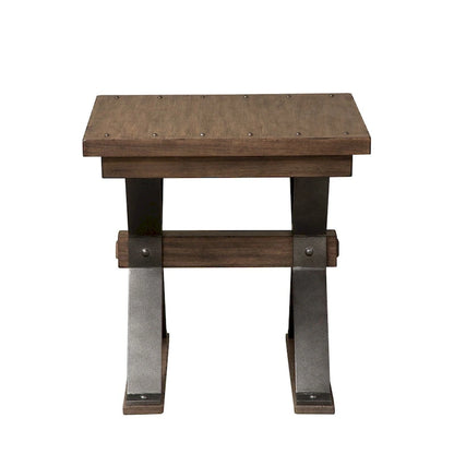 Sonoma Road Weathered Wood and Metal 3 Piece Cocktail Table Set