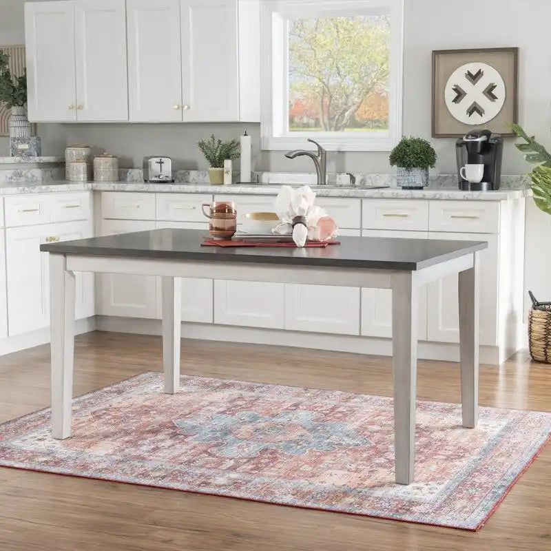 McKee 7-piece White Farmhouse Dining Set