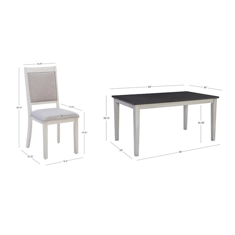 McKee 7-piece White Farmhouse Dining Set