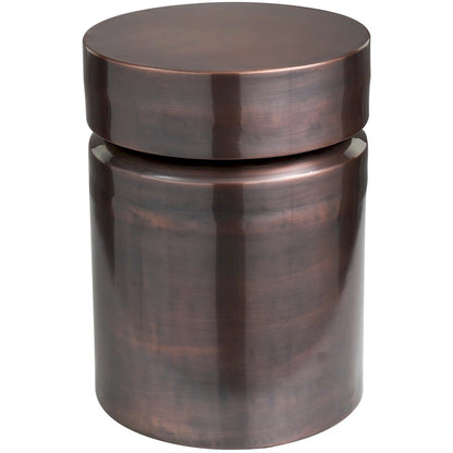 Metal Drum Accent Table - Copper or Black - Roche River Decor