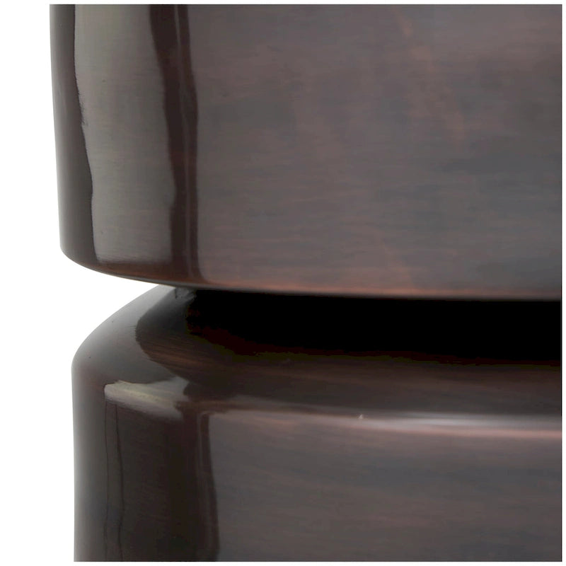 Metal Drum Accent Table - Copper or Black - Roche River Decor