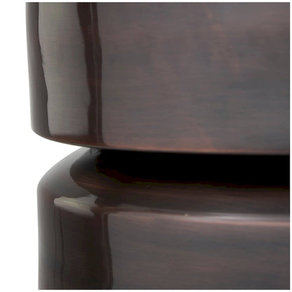 Metal Drum Accent Table - Copper or Black - Roche River Decor