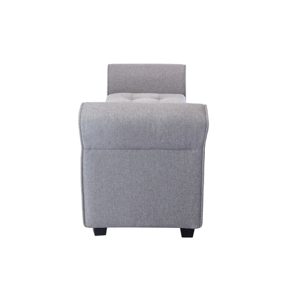 Porthos Home Wena Storage Bench, Rolled Armrests, Fabric Upholstery