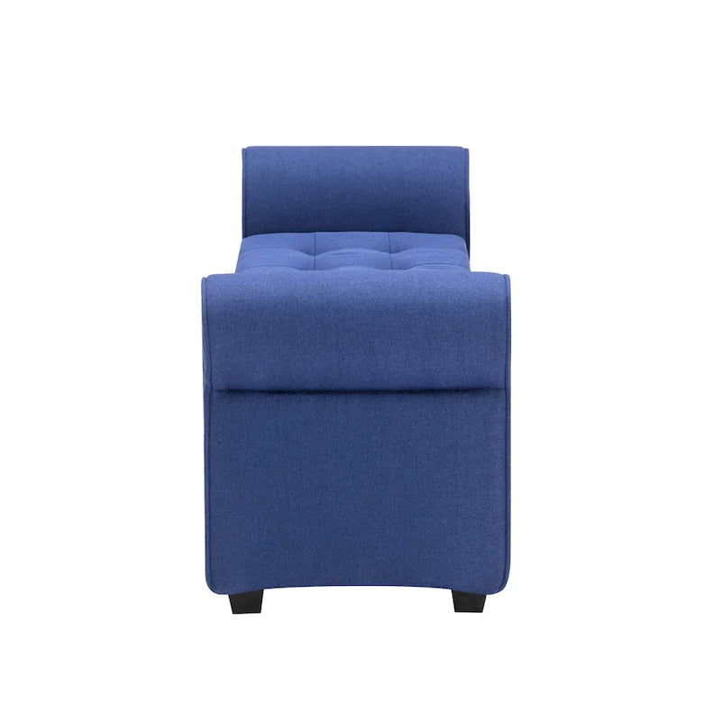 Porthos Home Wena Storage Bench, Rolled Armrests, Fabric Upholstery