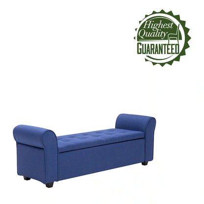 Porthos Home Wena Storage Bench, Rolled Armrests, Fabric Upholstery