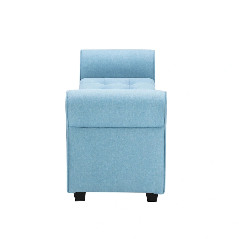 Porthos Home Wena Storage Bench, Rolled Armrests, Fabric Upholstery