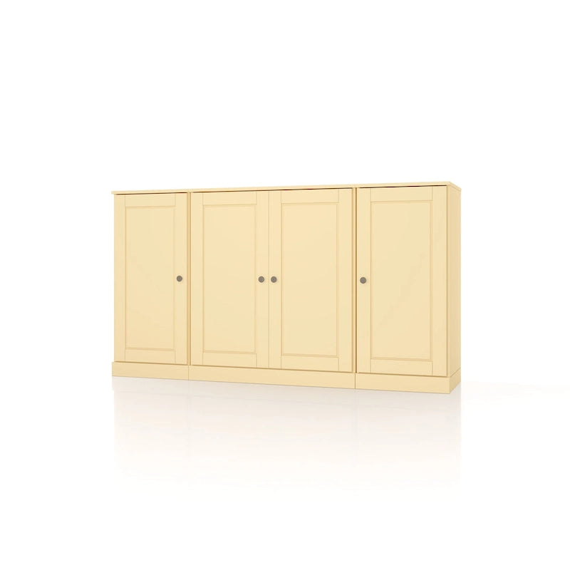 100% Solid Wood 65 Sideboard with Clear, Frosted Glass or Solid Wood Doors by Palace Imports