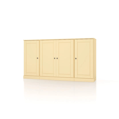 100% Solid Wood 65 Sideboard with Clear, Frosted Glass or Solid Wood Doors by Palace Imports