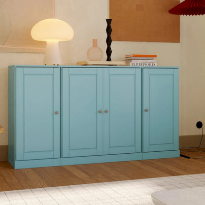 100% Solid Wood 65 Sideboard with Clear, Frosted Glass or Solid Wood Doors by Palace Imports