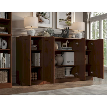 100% Solid Wood 65 Sideboard with Clear, Frosted Glass or Solid Wood Doors by Palace Imports