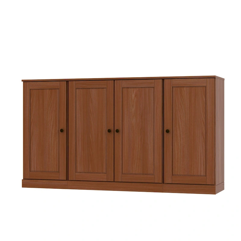 100% Solid Wood 65 Sideboard with Clear, Frosted Glass or Solid Wood Doors by Palace Imports