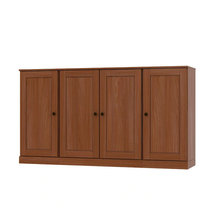 100% Solid Wood 65 Sideboard with Clear, Frosted Glass or Solid Wood Doors by Palace Imports