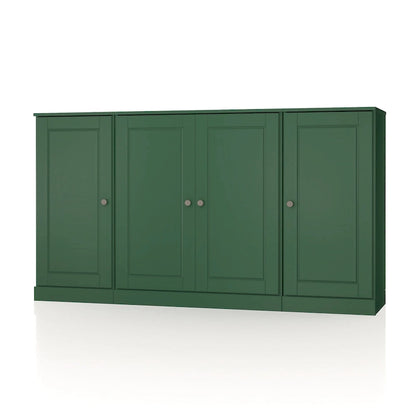 100% Solid Wood 65 Sideboard with Clear, Frosted Glass or Solid Wood Doors by Palace Imports