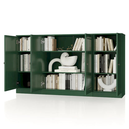 100% Solid Wood 65 Sideboard with Clear, Frosted Glass or Solid Wood Doors by Palace Imports