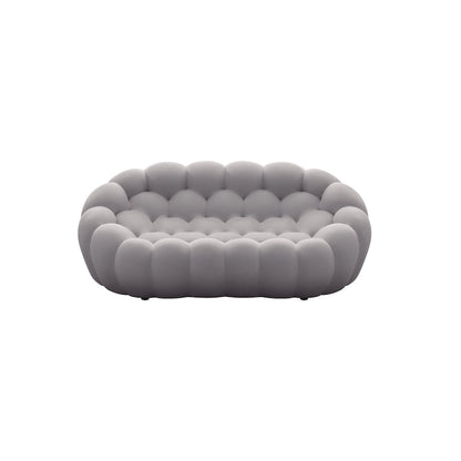2-Seat Bubble Curved Lazy Sofa Honeycomb Shaped with 3D Textile Fabric for Living Room Salon Apartment