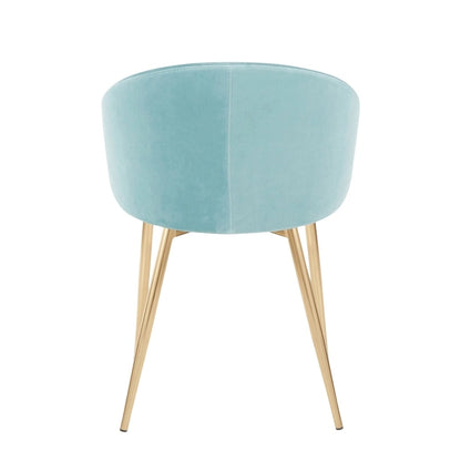 Silver Orchid Battista Glam Gold Upholstered Chair - N/A