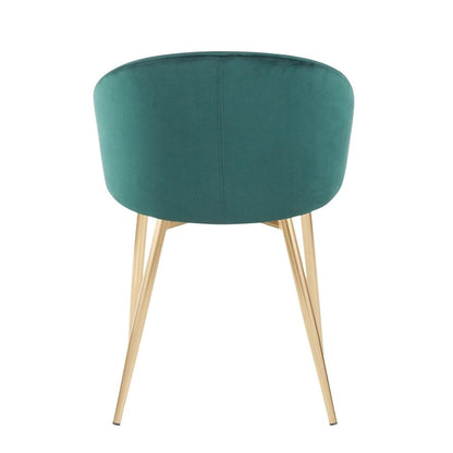 Silver Orchid Battista Glam Gold Upholstered Chair - N/A