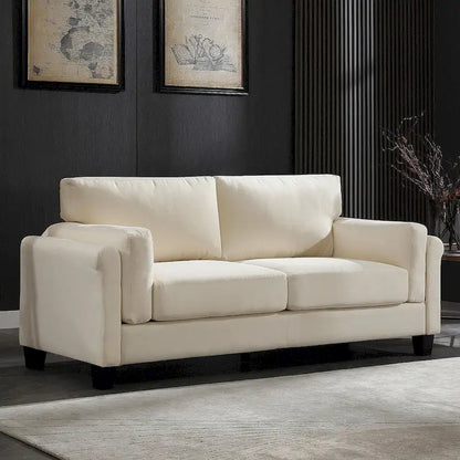 Modern Double Arm Sofa,Deep Seat Couch,Pillowed Back Cushions,Durable Upholstered Fabric