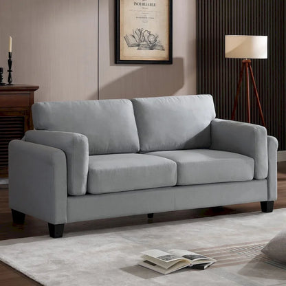 Modern Double Arm Sofa,Deep Seat Couch,Pillowed Back Cushions,Durable Upholstered Fabric