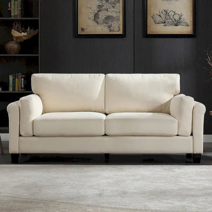 Modern Double Arm Sofa,Deep Seat Couch,Pillowed Back Cushions,Durable Upholstered Fabric