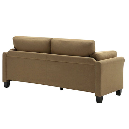 Modern Double Arm Sofa,Deep Seat Couch,Pillowed Back Cushions,Durable Upholstered Fabric
