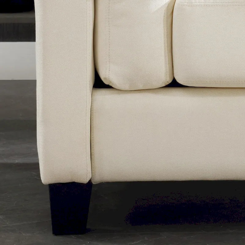Modern Double Arm Sofa,Deep Seat Couch,Pillowed Back Cushions,Durable Upholstered Fabric