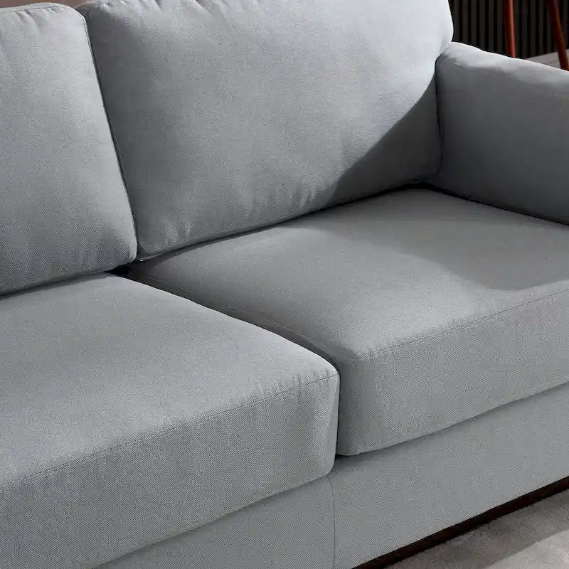 Modern Double Arm Sofa,Deep Seat Couch,Pillowed Back Cushions,Durable Upholstered Fabric