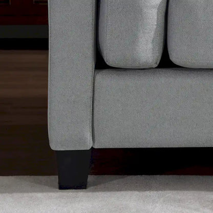 Modern Double Arm Sofa,Deep Seat Couch,Pillowed Back Cushions,Durable Upholstered Fabric