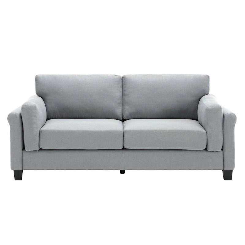 Modern Double Arm Sofa,Deep Seat Couch,Pillowed Back Cushions,Durable Upholstered Fabric