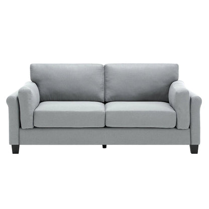 Modern Double Arm Sofa,Deep Seat Couch,Pillowed Back Cushions,Durable Upholstered Fabric