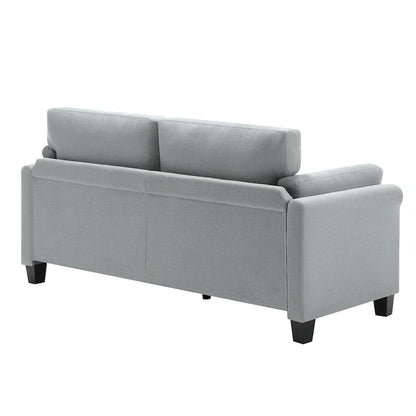 Modern Double Arm Sofa,Deep Seat Couch,Pillowed Back Cushions,Durable Upholstered Fabric
