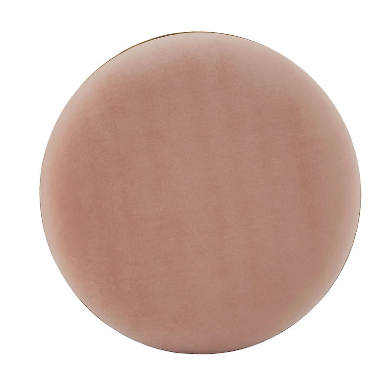 Jinger Fabric Upholstered Round Ottoman by iNSPIRE Q Modern