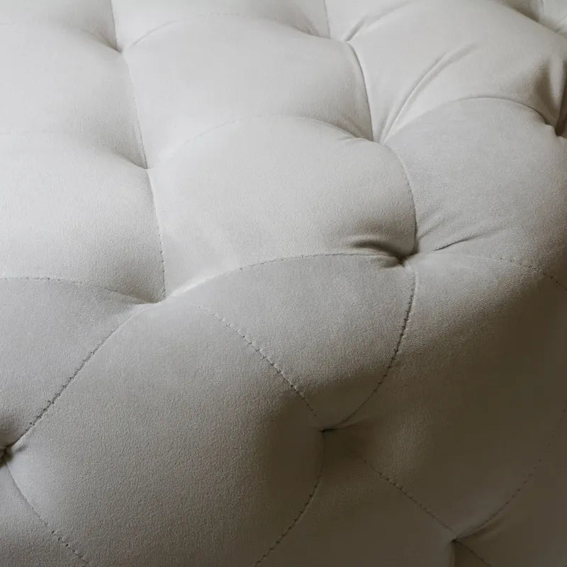 Meerna 24-inch Round Tufted Padded Ottoman (Optional Colors)