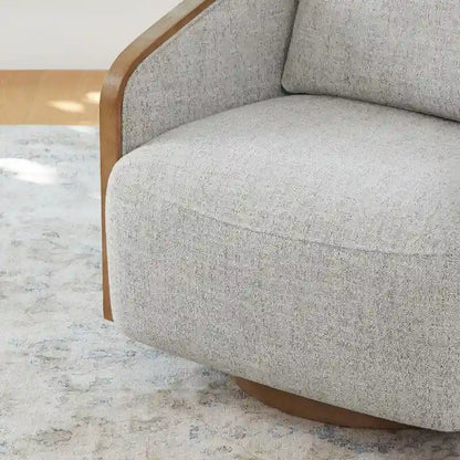 Skyler Modern Upholstered Living Room Swivel Bucket Accent Chair