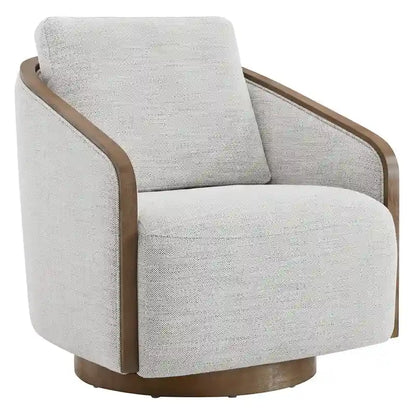 Skyler Modern Upholstered Living Room Swivel Bucket Accent Chair