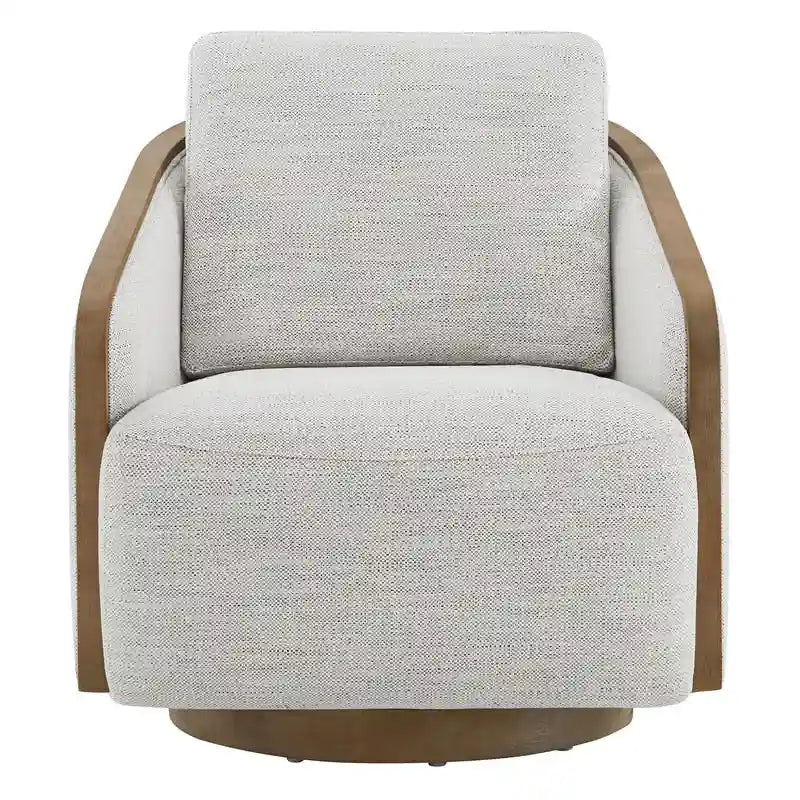 Skyler Modern Upholstered Living Room Swivel Bucket Accent Chair